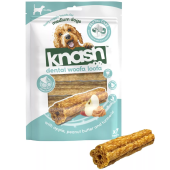 Дентални пръчици за кучета Knash Woofa - Loofa Medium Apple & Peanut Butter с вкус на  Ябълка, Фъстъчено Масло и Куркума
